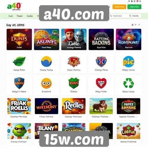 Explore as funcionalidades interativas do site A40.com